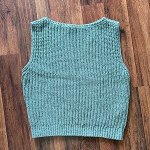 Abercrombie & Fitch Knit Sleeveless Tank Top in Sage
